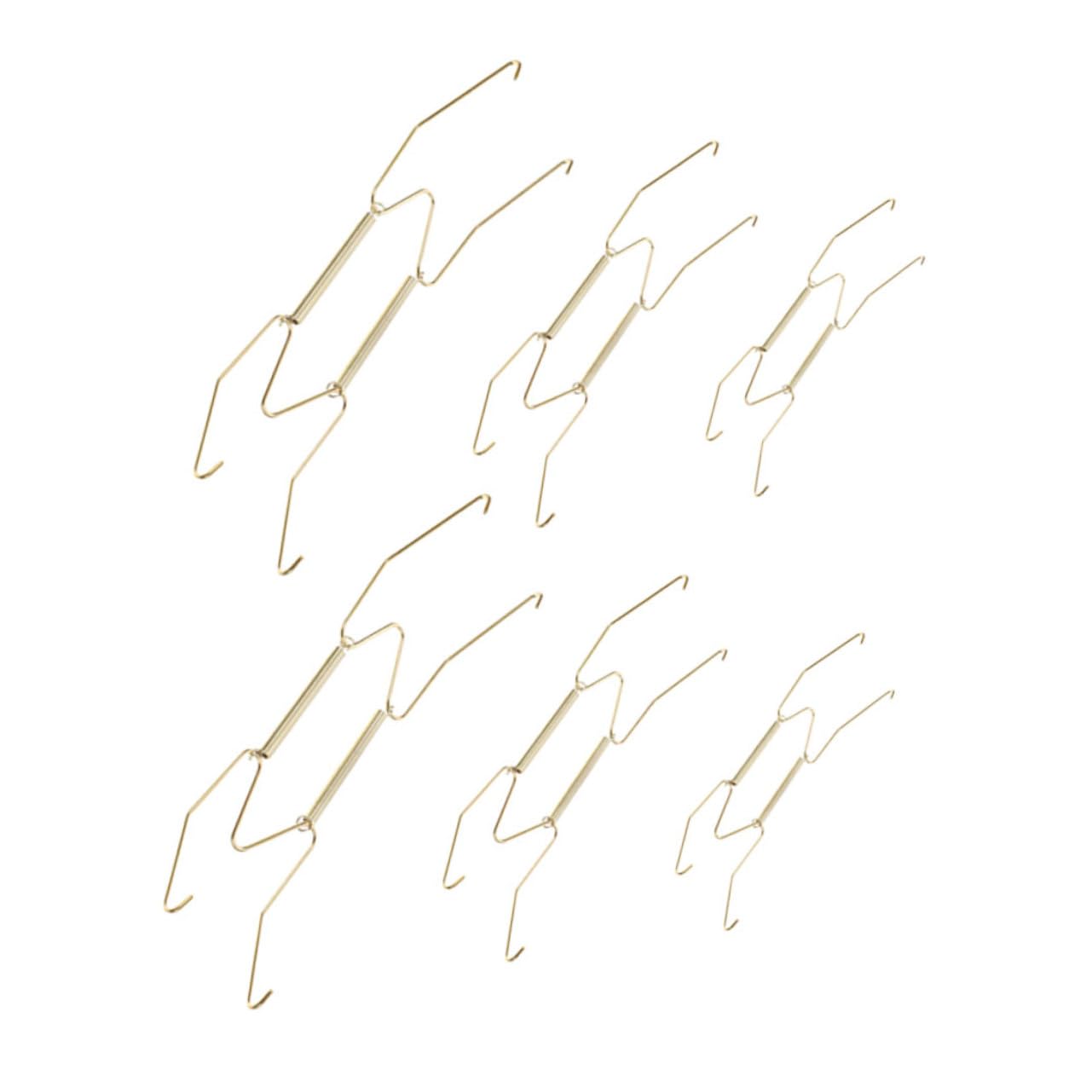 Unomor 6pcs Invisible Metal Plate Hangers Decorative Plate Holders for Wall Compatible for Photos and Household Items