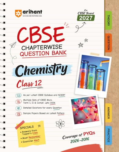 Image of Arihant CBSE Question Bank Class 12 Combo for Board Exam 2027 | Physics, Chemistry, Biology | Chapterwise PYQs Revision Theory, Detailed Solutions, ... & Sample Papers as per CBSE Syllabus