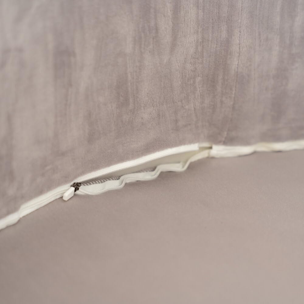Home Deluxe - Bällebad Twirl - Samt Grau, 100 x 100 x 30 cm, Polyester, Abnehmbarer Bezug I Bällepool Bällchenbad