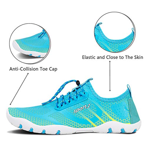 Image of WateLves Water Shoes Mens Womens Barefoot Beach Swim Shoes Quick-Dry Aqua Socks Pool Shoes for Surf Yoga Water Aerobics