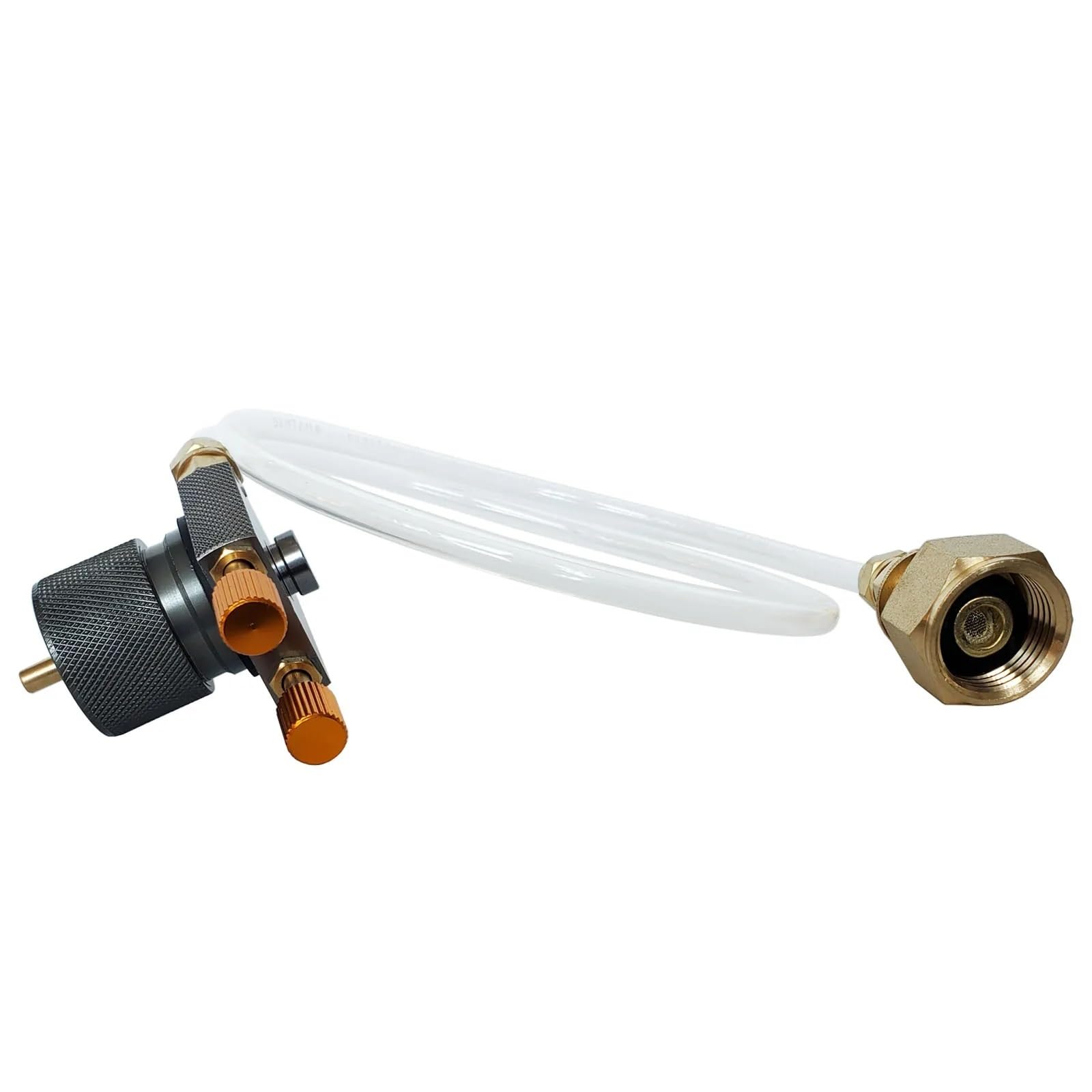 Adaptador de manguera cilíndrica, adaptador de recarga de propano, convertidor de manguera de recarga de combustible de butano vacío (RU a mapa)