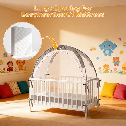 Crib Tent with Double Zipper