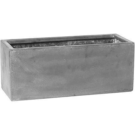 Amazon.com: Rectangular Grey Fiberglass Planter Box - Balcony Flower ...