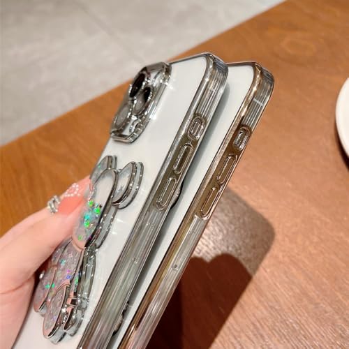 Coque iPhone 14 Pro Max paillettes quicksand argent pour vos soirées