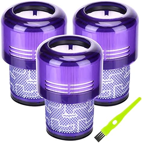 Vacuum Filters Replacement for Dyson V11 Animal, V11 Torque Drive,V11 Extra 3 Pack Filters Replacement for V15 Detect V15s Detect Submarine Vacuums Replace Part # 970013-02
