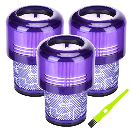 Replacement Filters for Dyson V11 Animal, V11 Torque Drive, V11 Extra Vacuum 3 Pack Filters Replacement for V15 Detect V15s Detect Submarine Vacuums Replace Part # 970013-02