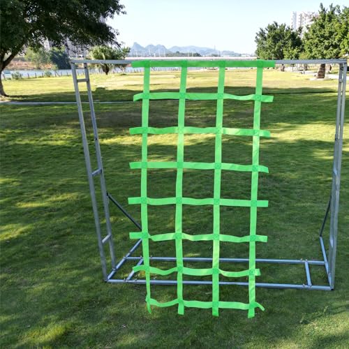 CL CLC Military Climbing Net - Indoor Climbing Net - Outdoor Climbing Net - Jungle Gyms-Climbing Cargo Net Heavy Duty - Obstacle Courses - 7ftx4ft-Green (87inchx48inch)