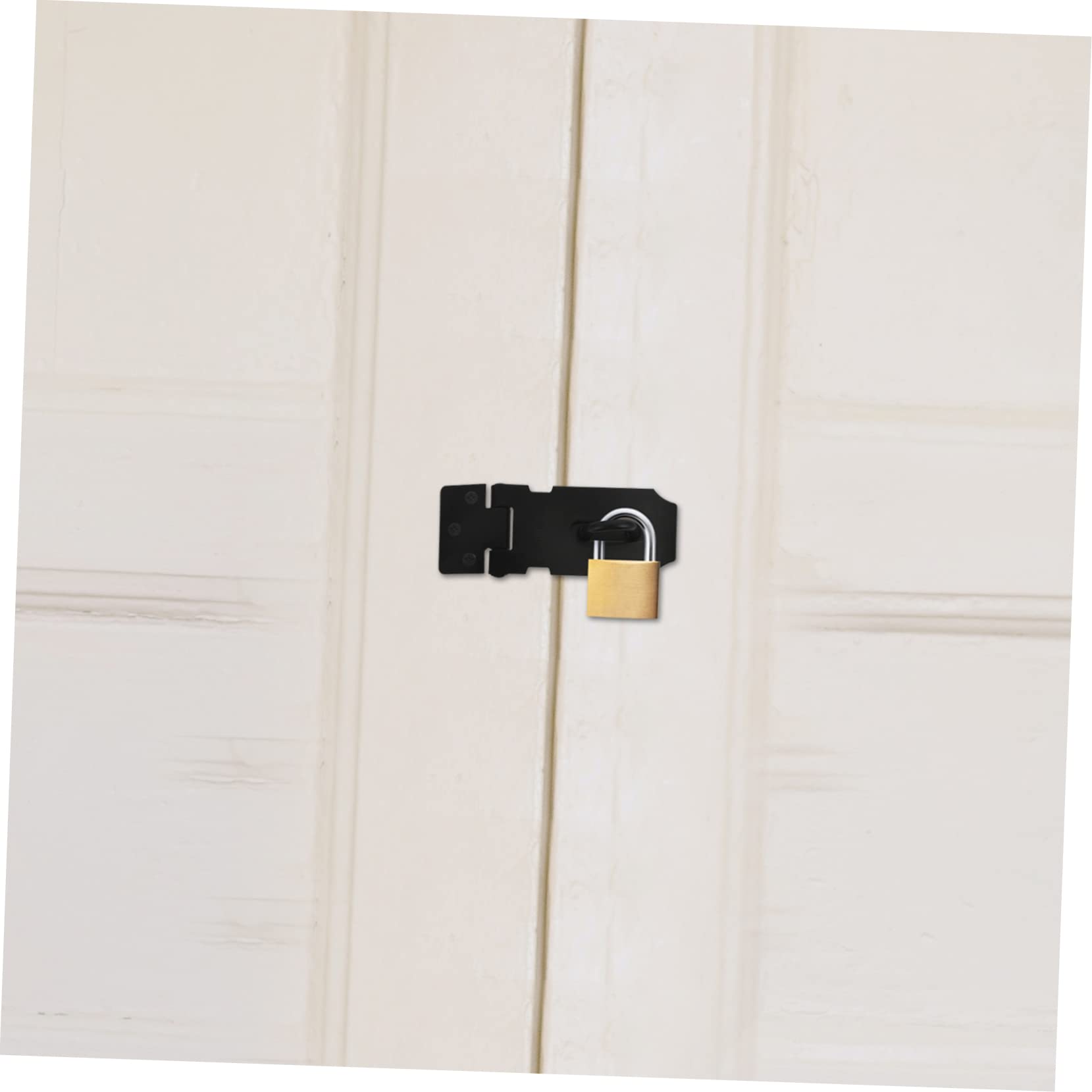 Lucchetto a catena for porta, 10 set Graffette for fibbia in acciaio inossidabile Lucchetto a catena for porta resistente Lucchetto for carichi pesanti Lucchetti Hasp Serratura for armadio Cancello Se