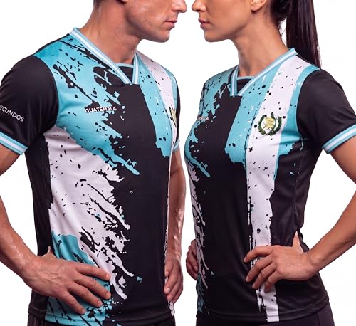 fox & fury World Heritage National Flag Soccer Jersey - 2026 Team Cup Mexico USA Germany Haiti Shirt - Men Women Unisex (US Alpha 4X-Large Regular Regular Jersey - Guatemala)