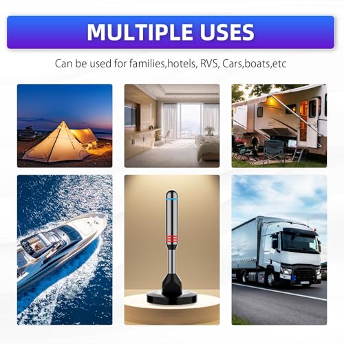 Image of Digital TV Antenna for Smart TV Indoor, TV Antenna with Strong Magnetic Base, 360&Long Range Reception HD Antennas for Local Channels, Easy Installation for TV Without Cable (5.0 in)