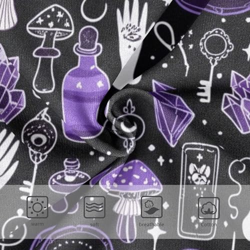 Toddlers Underwear Floral 2t Cotton Panties for Girl Aesthetic Briefs Underpants Purple Mushrooms Black3