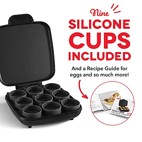 Dash Sous Vide Style Family Size Egg Bite Maker For Breakfast Bites, Sandwiches, Healthy Snacks Or Desserts, Keto & Paleo Friendly (9 Servings), Black #TOP5