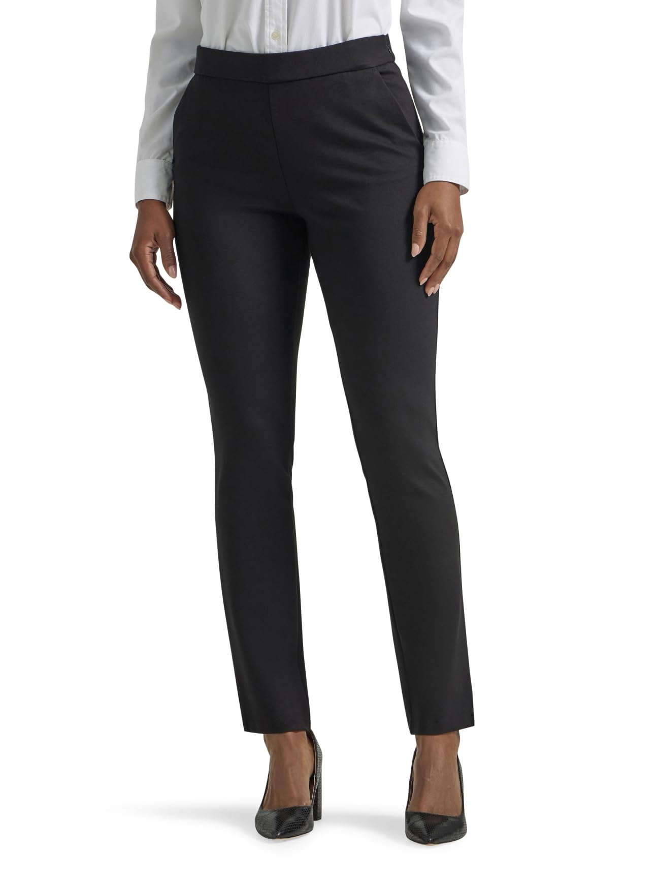 Lee Women's Petite Ultra Lux Mid Rise Slim Fit Ankle Pant