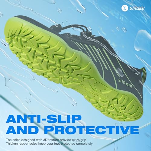 Image of SIMARI Water Shoes for Women Men - Barefoot Quick-Dry Aqua Socks | Lightweight Swim Shoes for Surfing, Swimming, Beach Sports, Kayaking, Diving | Non-Slip Design