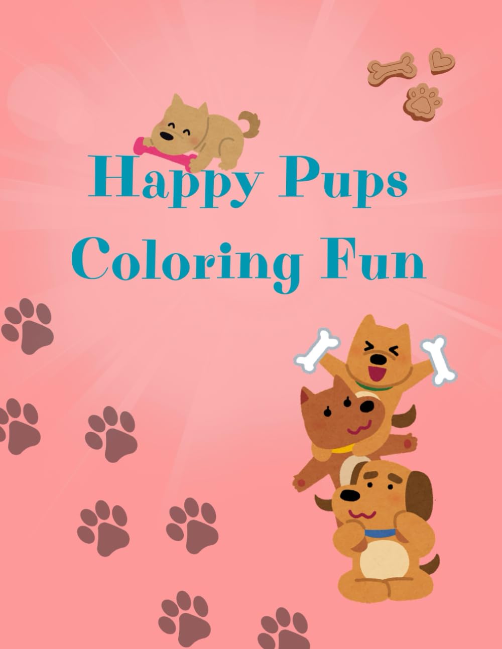 Fun with the Happy Pups coloring book