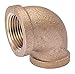 1-1/4" x 1" FNPT Red Brass Reducing 90 Degree Elbow