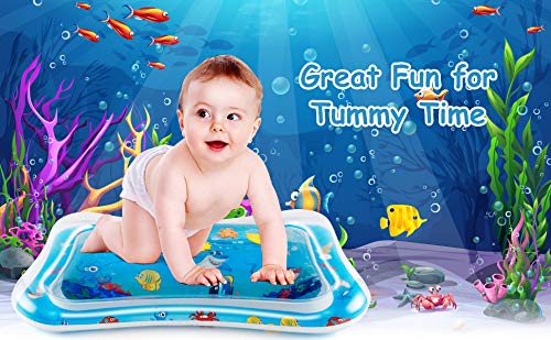 Breewell Tummy Time Water Play Mat, Baby Toys for 3 6 9 Months | Multi Color 3