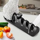 YYwenting Professional Knife Sharpener 4 in 1 Manual Sharpeners 6 Step Adjustable Angle Guide Knife Sharpers Tool for Chef's Kitchen Knives and Scissors Fit All Knives - Image 8