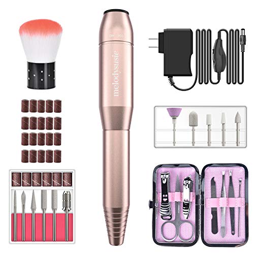 MelodySusie Electric Nail Drill Set 11 in 1 Design, Portable Efile Nail Drill