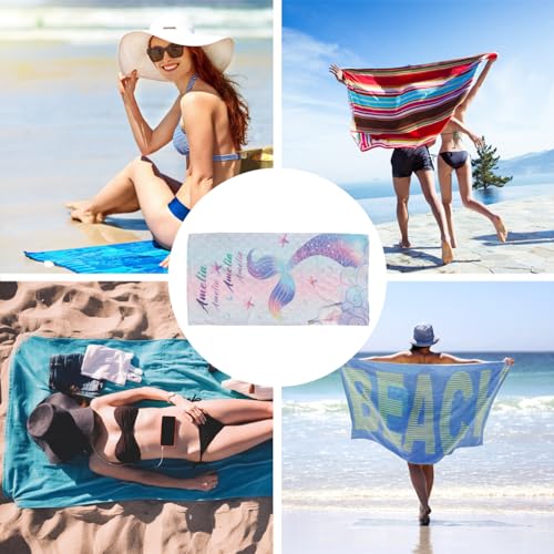 Personalized-Beach-Towel-with-Name-Customized-Custom-Gifts-Summer-Microfiber-Quick-Drying-Sandproof-and-Lightweight-Swim-Pool-Yoga-Camping-Towel-for-Adults-Women-Men-Kids-30-x-60-in-Mermaid 51q5nsURJZL