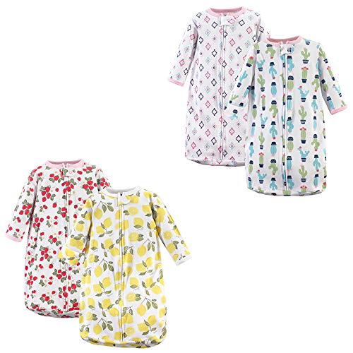 Hudson Baby Unisex Baby Cotton Long-Sleeve Wearable Sleeping Bag, Sack, Blanket, Fruit Cactus