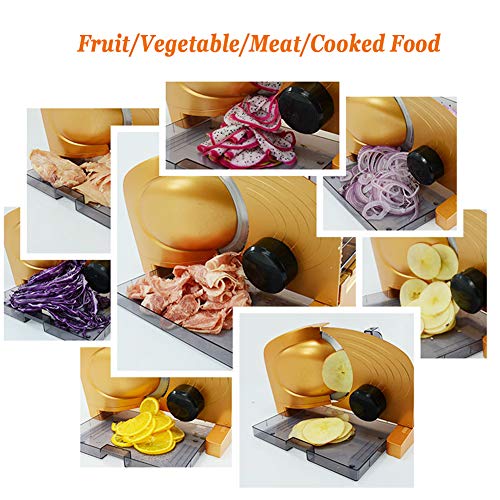 Meat Cutter, 200w Household Electric Lamb Beef Meat Slicer, Toast Bread Fruit Vegetables Slicer Manual Food Processor, Thickness Adjustment 0-22mm - Image 2