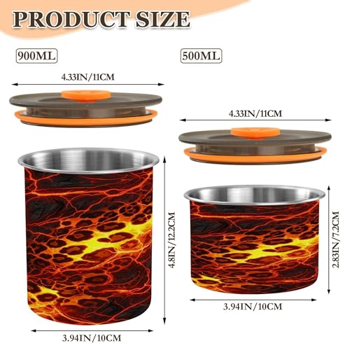 Envase de café de acero inoxidable de 17 oz, hermético miniatura 3