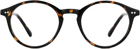 TIJN Blue Light Blocking Glasses Men Women Vintage Thick Round Rim Frame Eyeglasses