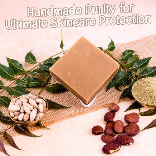 Image of Naturalis Neem Soap for Skin Itching - Handmade Cold Pressed Neem Soap with Organic Ingredients - Natural Luxury Antiseptic Soap for Deep Cleansing, Hydration, and Skin Protection, 100g