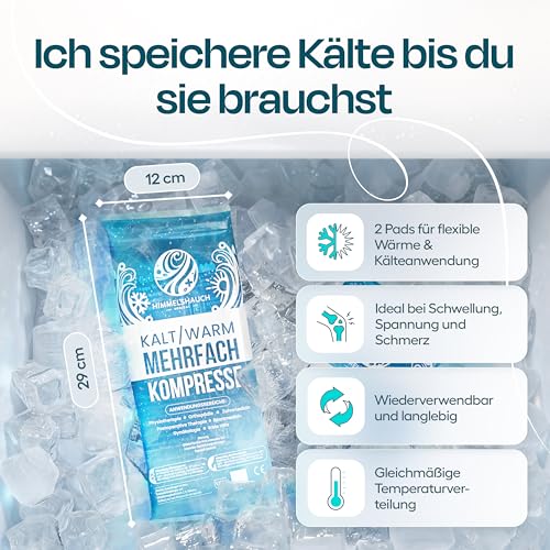 HIMMELSHAUCH MEDICAL Kühlpads 12x29cm | 2er Set Kühlpack | Kalt Warm Kompresse wiederverwendbar | Kühlakku Gel | Kühlpacks mit Kühlgel… – Ansicht 2