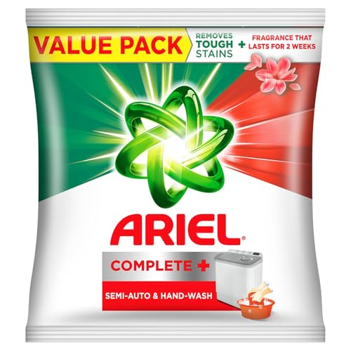 Image of Ariel Complete Detergent Powder - 4kg | Removes 100 Tough Stains in 1 wash | Fragrance that lasts for 2 weeks | For Semi Auto Washing Machine & Bucket Wash
