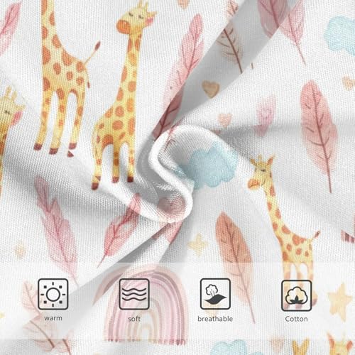 Joisal Flower Toddler Underwear Floral 2t Cotton Cute Panties Girl Cute Cartoon Giraffes White Briefs Underpants3