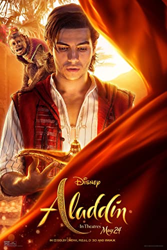 Aladdin 2019 20 R30030 MAXI Poster on Canva - Canvas material flat, rolled, no frame (24/36...