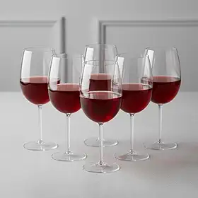 Jogo De Taça Vinho 600ml 12pçs Taça Vinho Acrílico Premium Elegante Durável (Transparente)