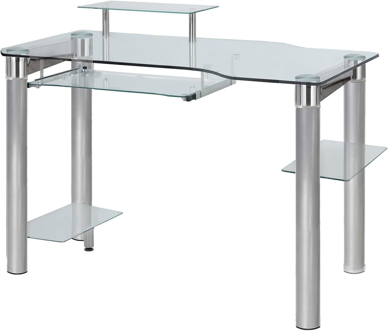 Saturn Computer Desk, Clear