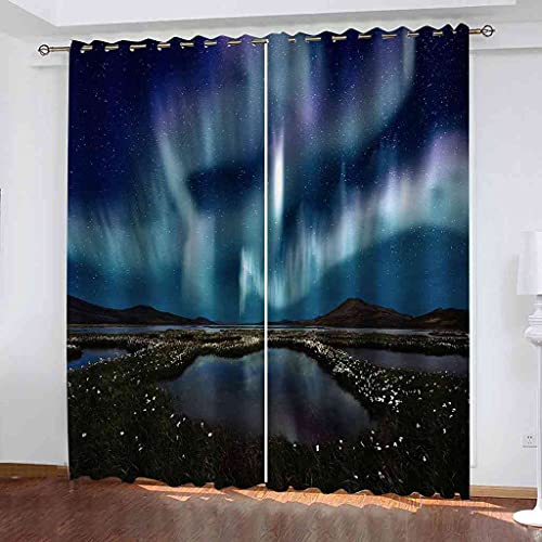 Rideaux occultants à oeillets 100% polyester phonique 264x242 cm - 2