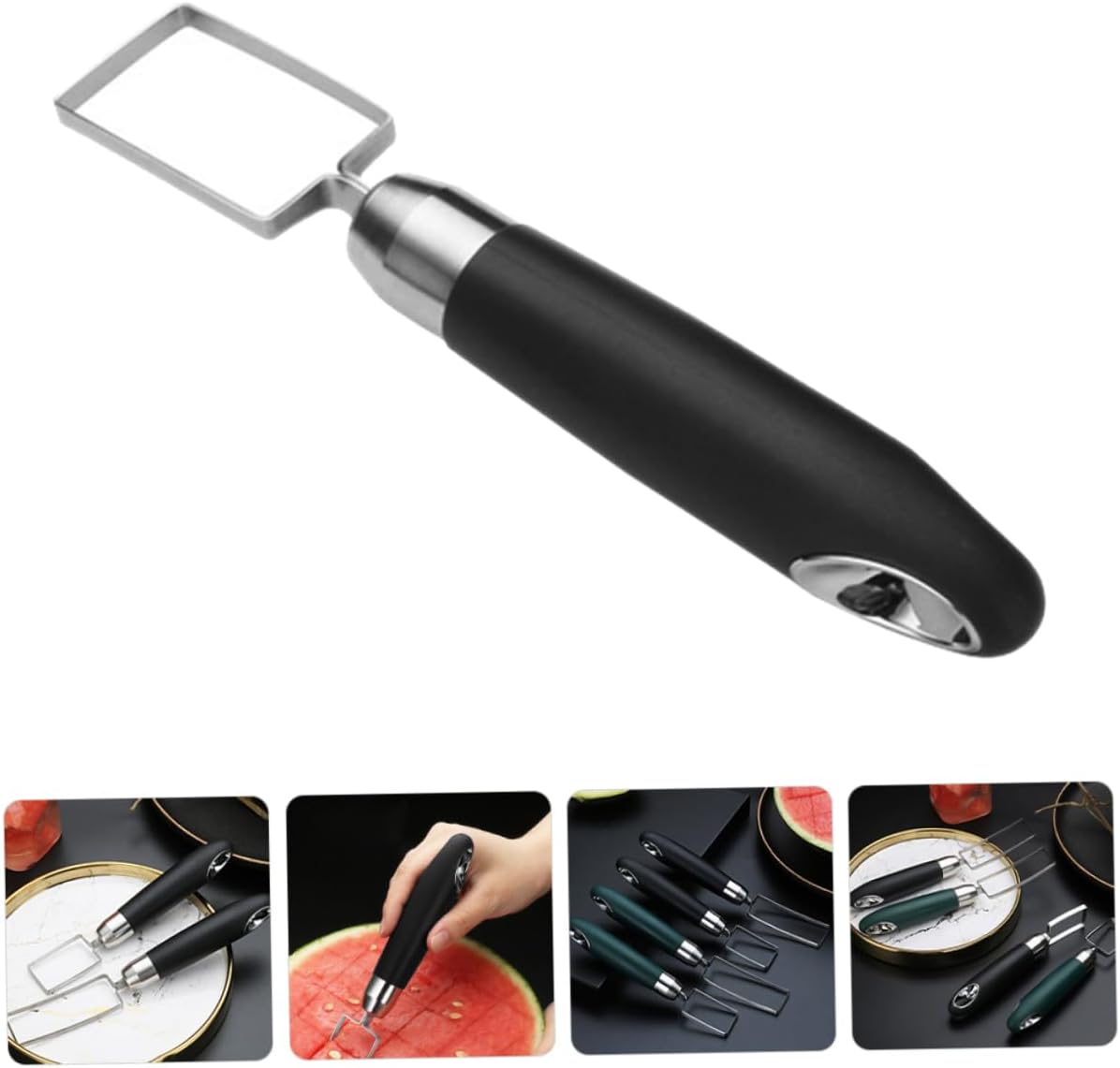Hemobllo Watermelon Cutter Tool 304 Stainless Steel Melon Slicer Small Watermelon Slicing Device for Quick Fruit Cutting at Home