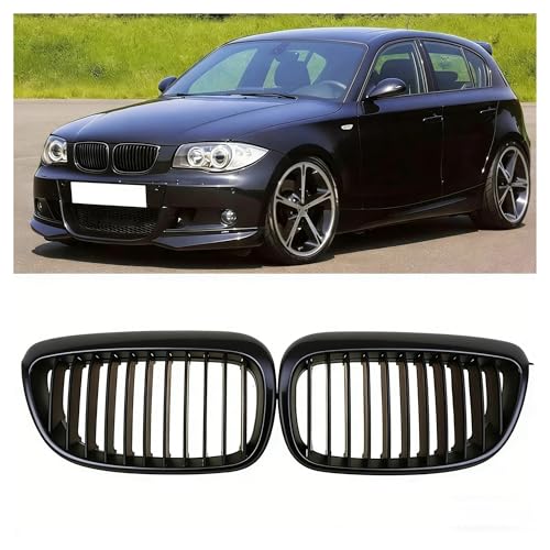 Grille calandre avant Gloss Black pour BMW E87 E81 Série 1 2004-2007 pre-facelift - 2