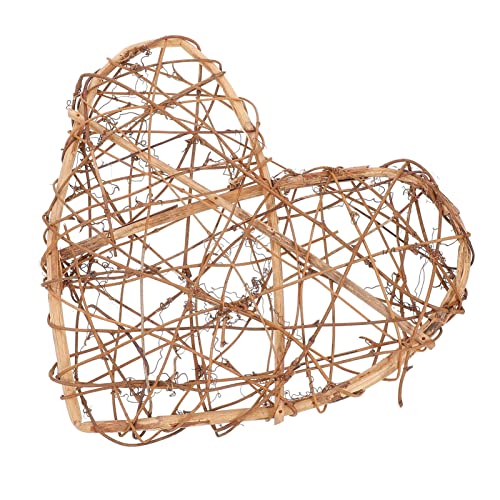 Heart Shape Grapevine Wreath 1Pc 30Cm Rustic Vine Wreath Handmade Rattan Wreath Wall Door Hanging Wreath Pendant For Home Christmas Decorations #TOP26