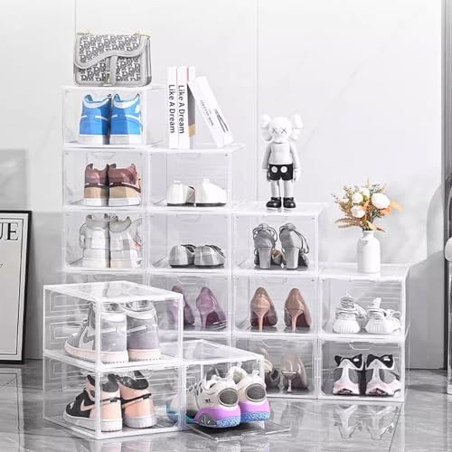 Cajas para zapatos transparentes para exponer zapatillas y tacones 4