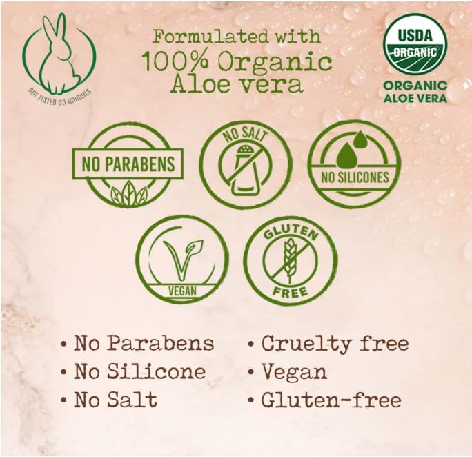 Miniatura 4 de Champú + acondicionador que brilla e hidratación - 24 onzas líquidas - Fórmula 100% vegana infundida con gel de aloe vera - Ecológico, libre