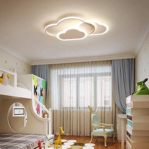 Plafoniera a forma di nuvola creativa con telecomando dimmerabile, plafoniera in acrilico da incasso per soggiorno, camera da letto, corridoio e camera dei bambini, 52 cm (20,5 in) 36 W - Image 4