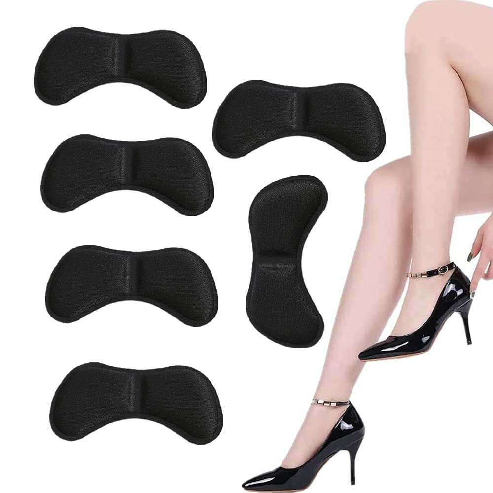 VETMOC 1 Pair Shoe Insole Reusable Soft Shoe Inserts Heel Cushion Pads Self-Adhesive Foot Care Protector Grips Liners Loose Shoes - Heel Pain Relief Bunion Callus Blisters for Men & Women(multicolor)
