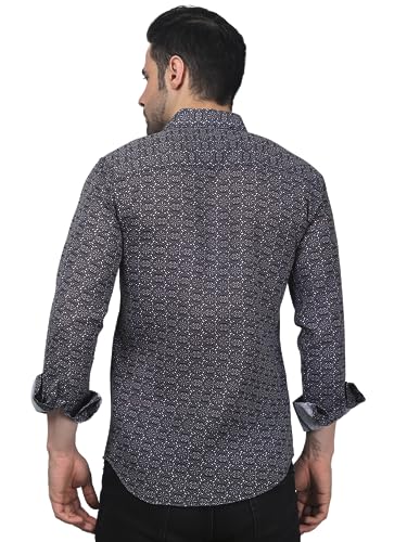 Image of TryBuy Luxe Edition Men's Linen Casual Printed Full Sleeves Shirt