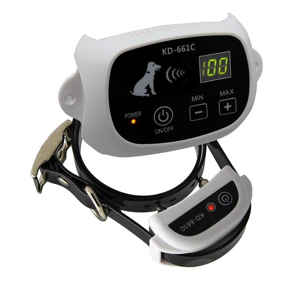 KD-661C Système de clôture électronique sans Fil Rechargeable étanche pour Animaux de Compagnie 1/2 Chien Blanc Vert Green1Collar