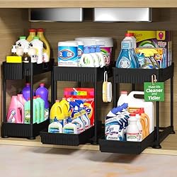 [Extra Accessories, Endless Uses]: Say goodbye to messy cabinets and cluttered counters. Sevenblue under-sink organizers are a fan favorite—and for good reason. We’ve taken your feedback and made them even better with handy add-ons like hanging cup, ...