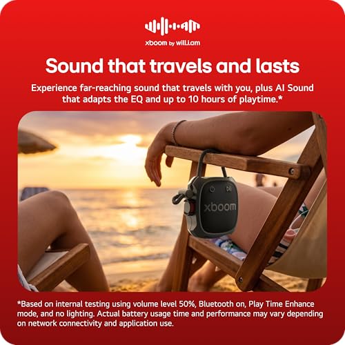 LG xboom Rock by will.i.am Portable Outdoor Bluetooth Speaker - Black - image 7