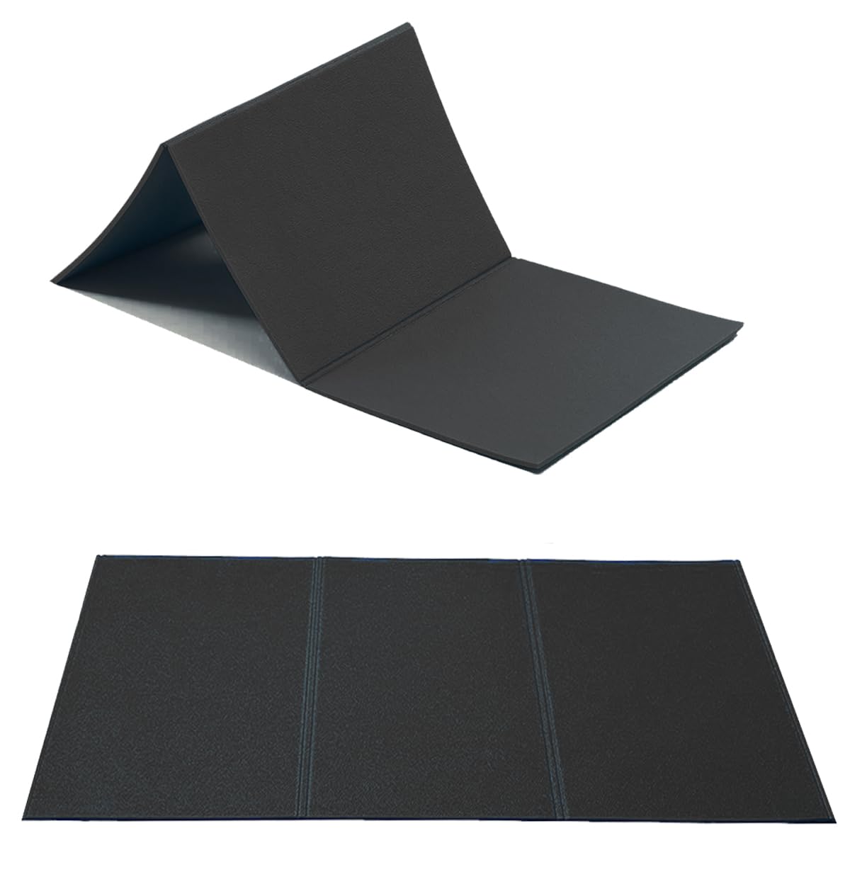 G5 HT SPORT Colchoneta Fitness plegable negra [Dimensiones 110 x 48 cm Grosor 0,7 cm] Tres secciones para Indoor Outdoor Gimnasio, Yoga, Pilates y Camping