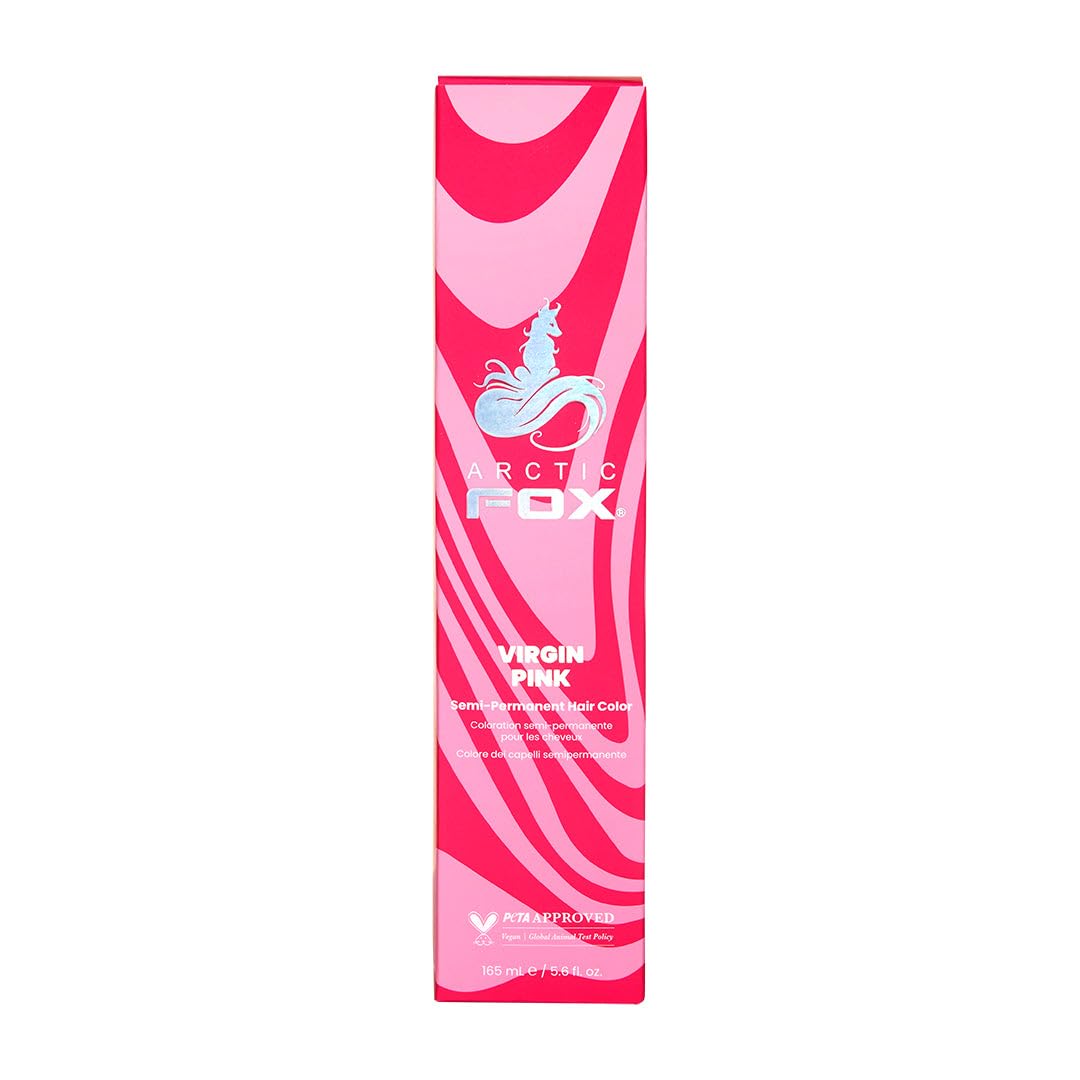 ARCTIC FOX Tinte de color vibrante semipermanente para el cabello, 100% vegano y libre de crueldad, rosa virgen, 165 ml