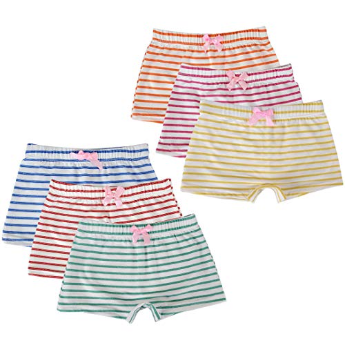 Image of Kids Series Baby Underwear Little Girls' Cotton Boyshort Panties (Pack of 6)